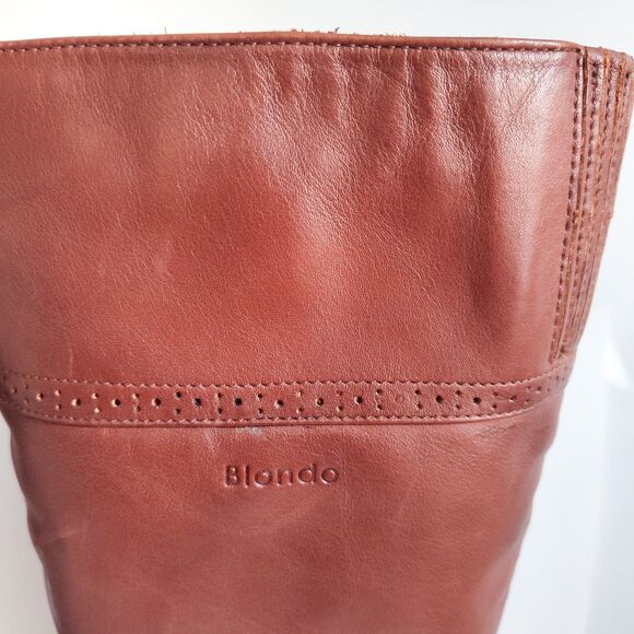 Blondo Size 9 M Leather Knee High Tall Riding Boots Brown Canada Waterproof Warm - Picture 9 of 15